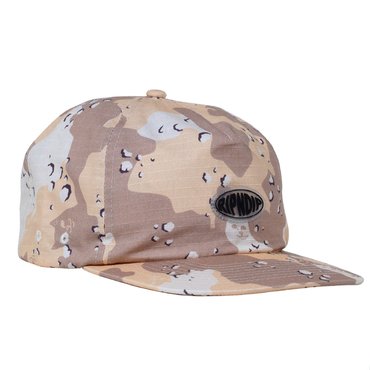RipNDip Nerm Camo 5 Panel Snapback (Choc Chip Camo)