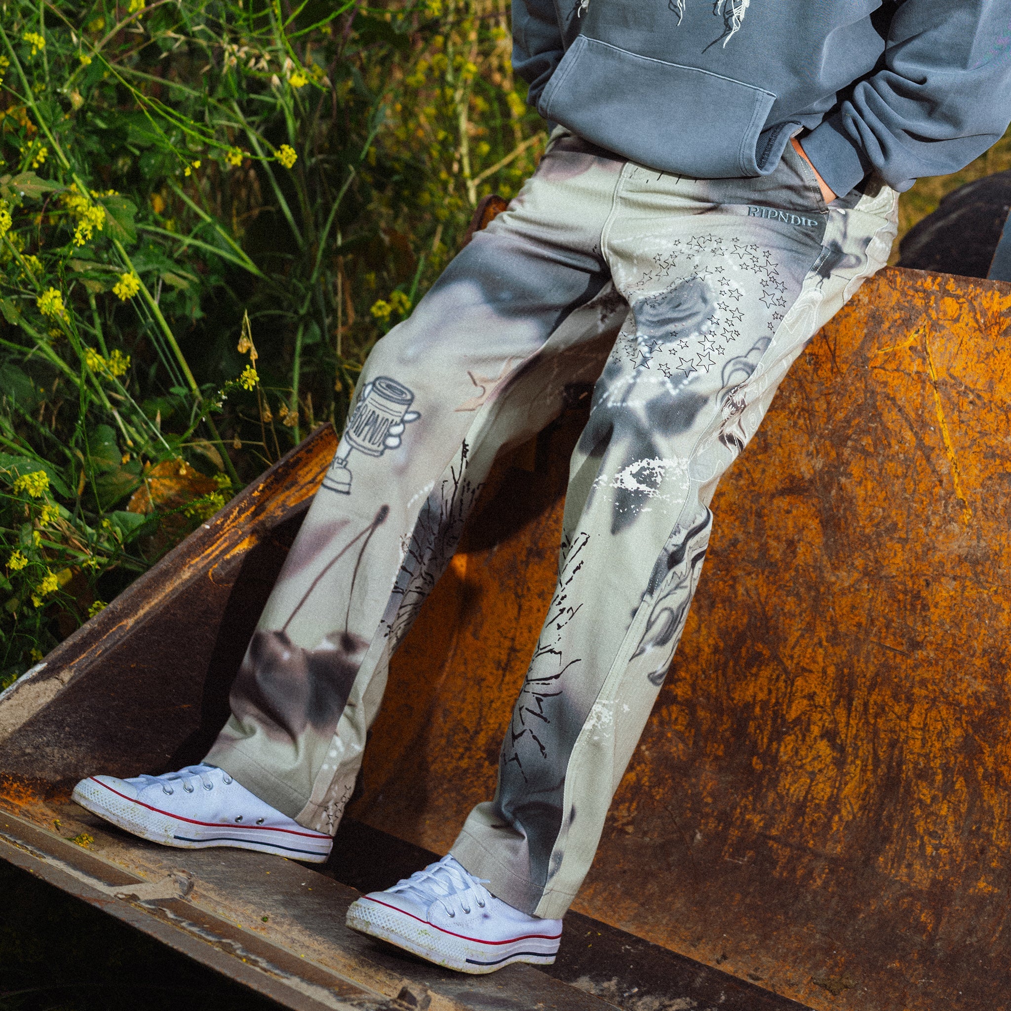 RIPNDIP Stargazing Carpenter Straight Leg Pants (Multi)