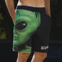 RIPNDIP We Come In Peace Swim Shorts (Black)
