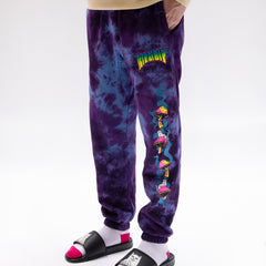 RipNDip Psychedelic Sweat Pants (Purple Lightning Wash)