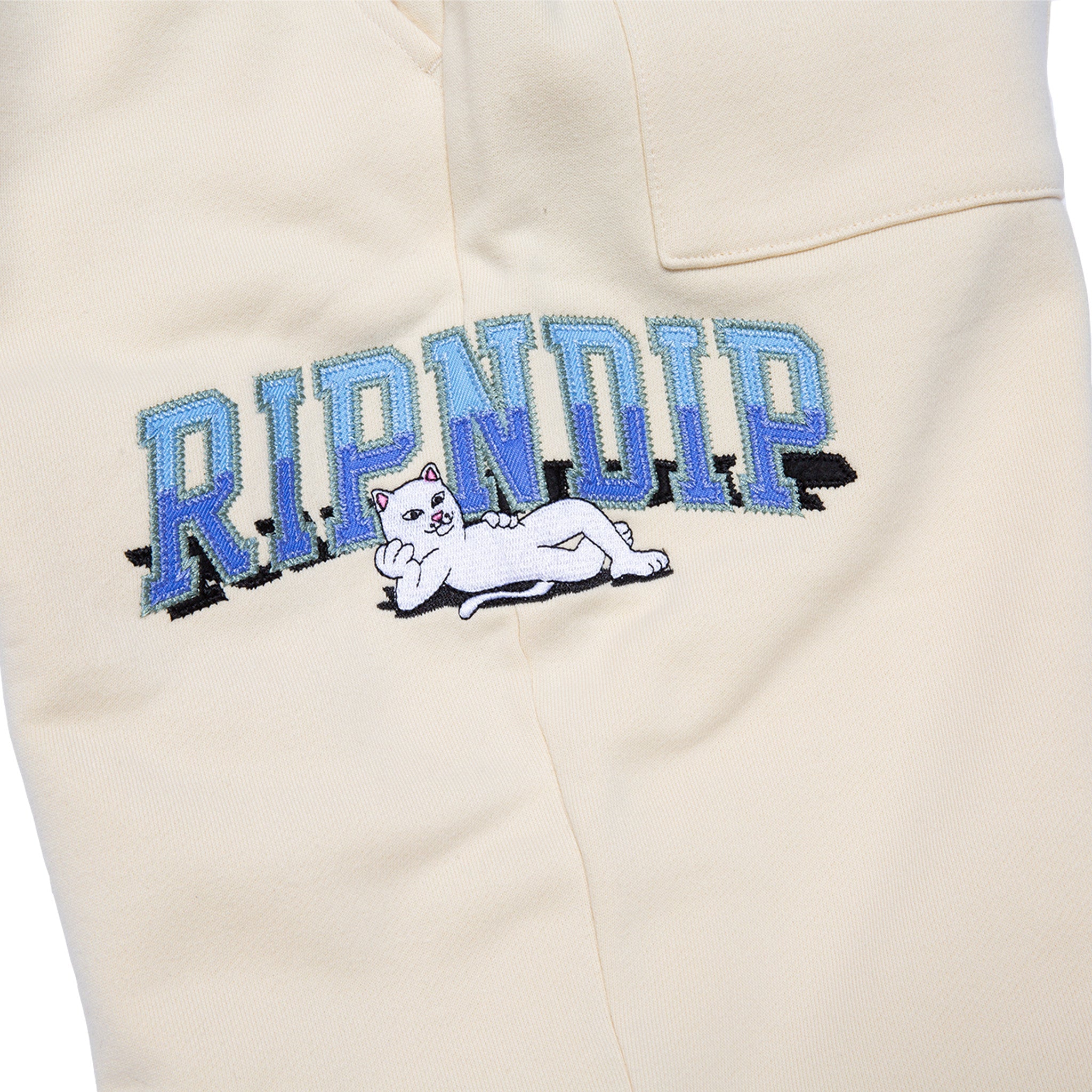 RIPNDIP Team Spirit Embroidered Sweatpants (Natural)