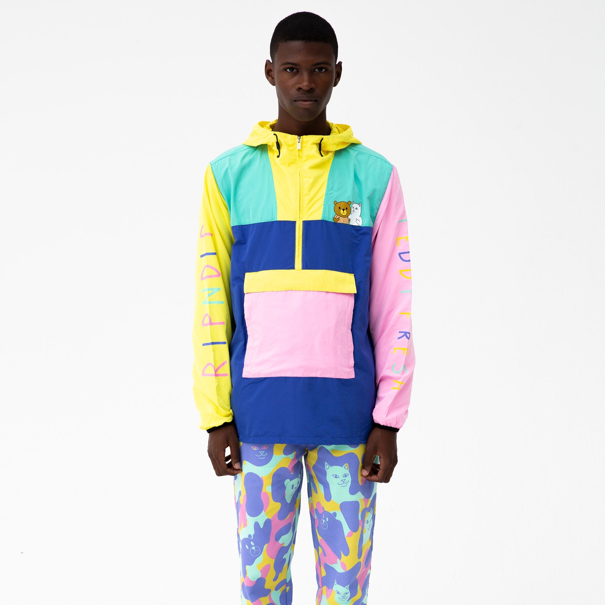 RipNDip Ripndip Teddy Fresh Packable Anorak Jacket (Multi)
