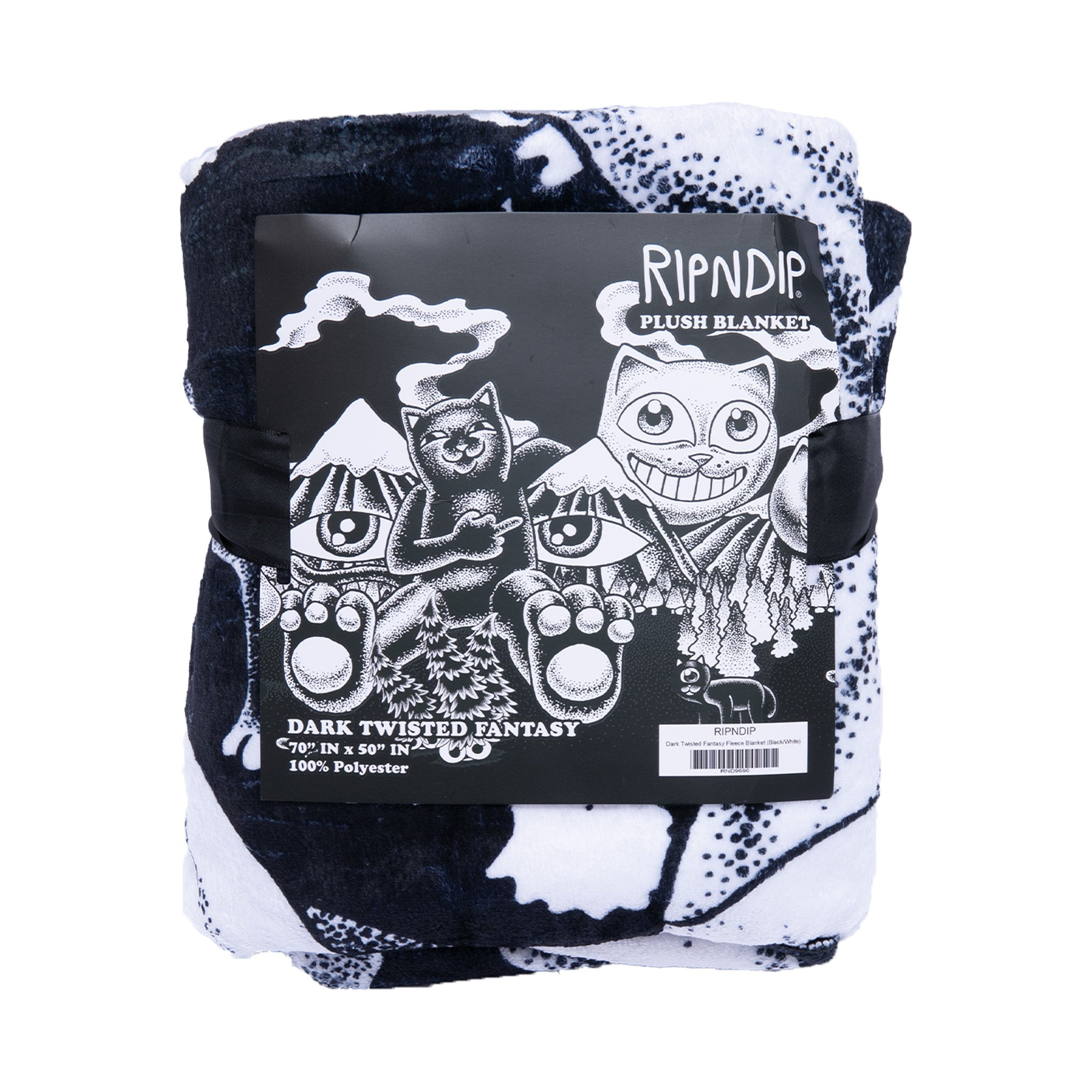 RIPNDIP Dark Twisted Fantasy Fleece Blanket (Black/White)