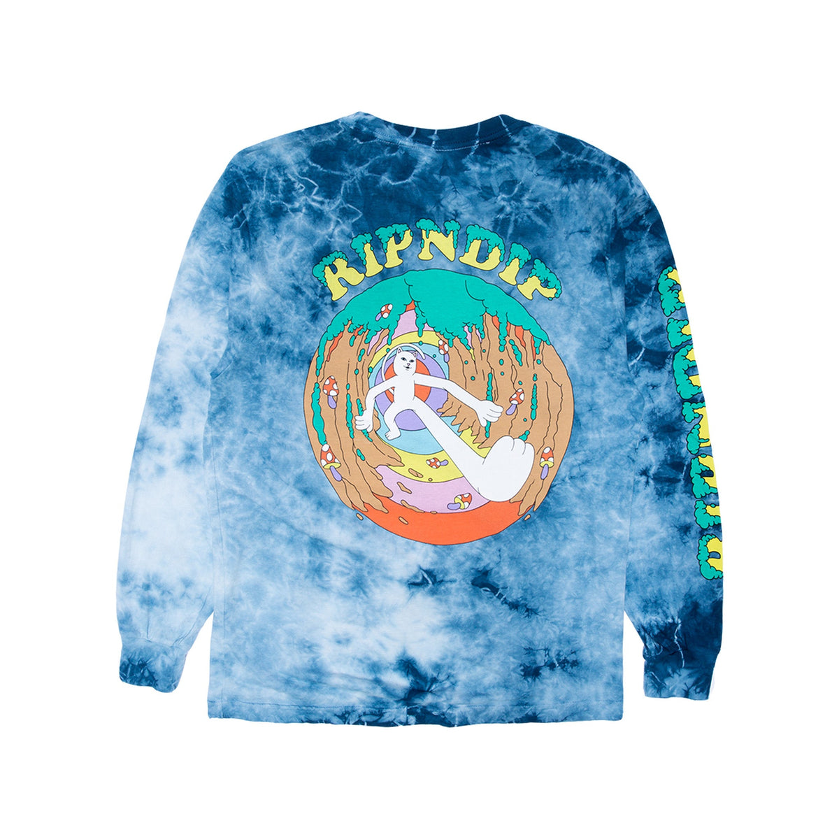 RIPNDIP Step Into The Wild Long Sleeve (Navy Lightning Wash)