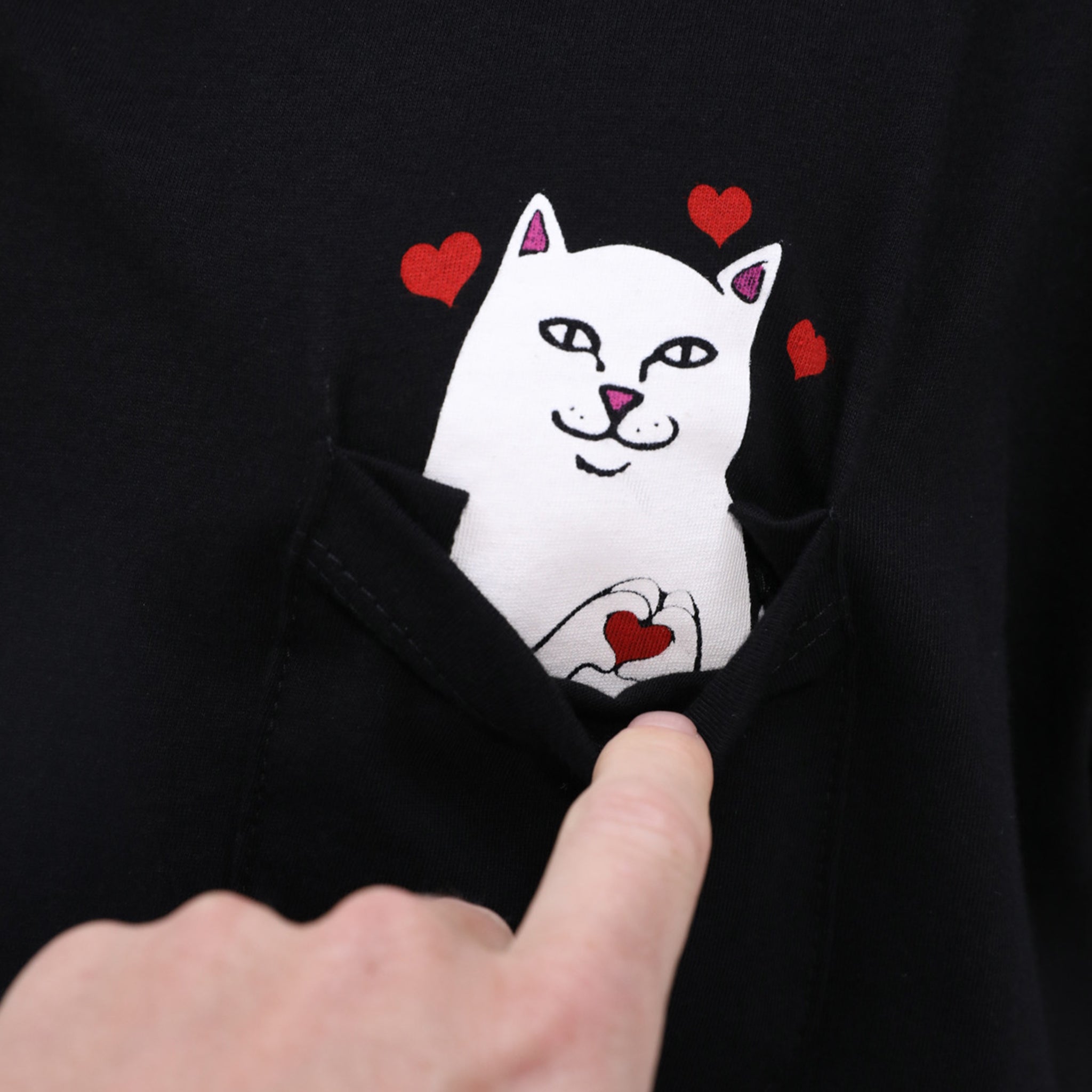 RIPNDIP Lord Nermal Loves Pocket Tee (Black)