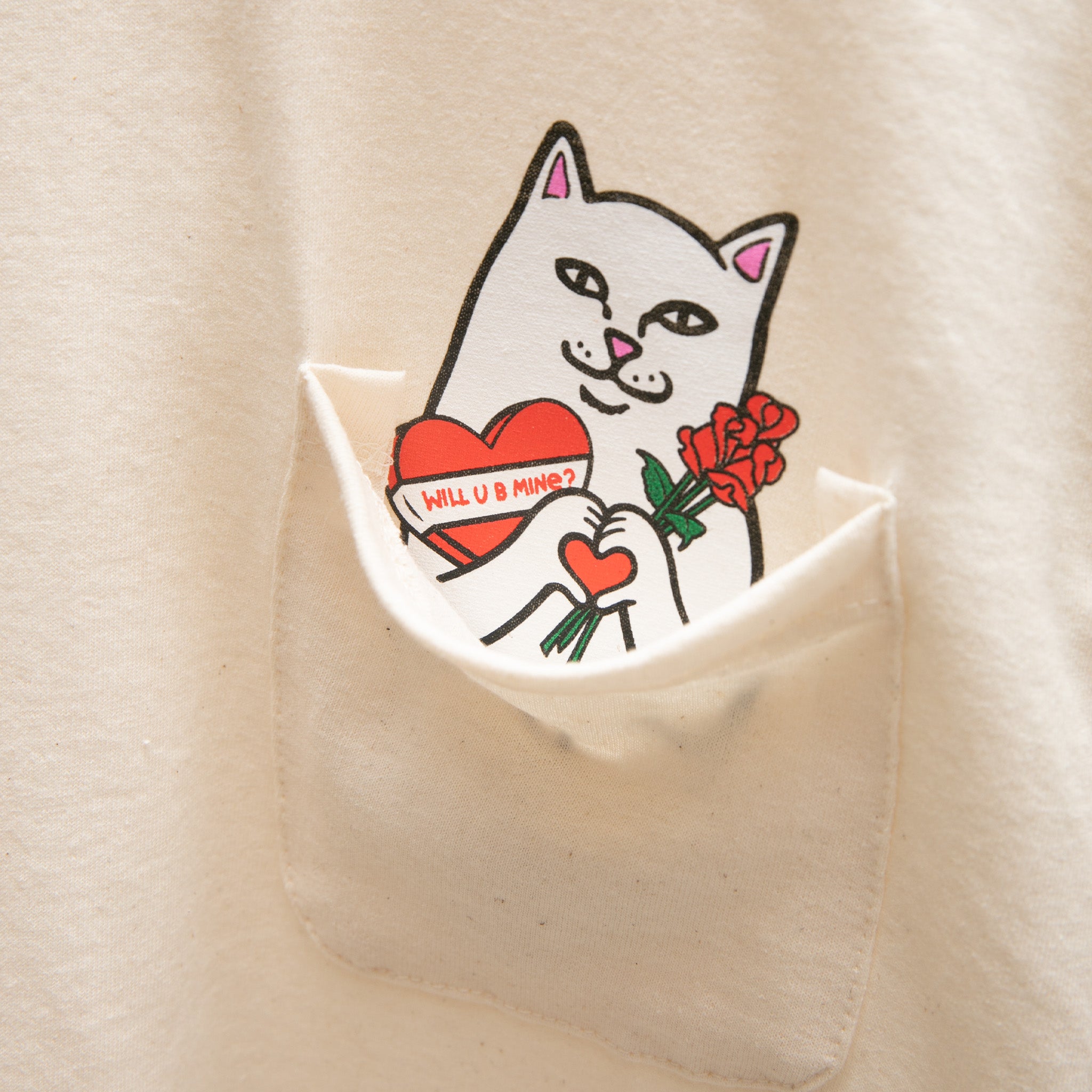 RIPNDIP Be Mine Nermal Pocket Tee (Natural)