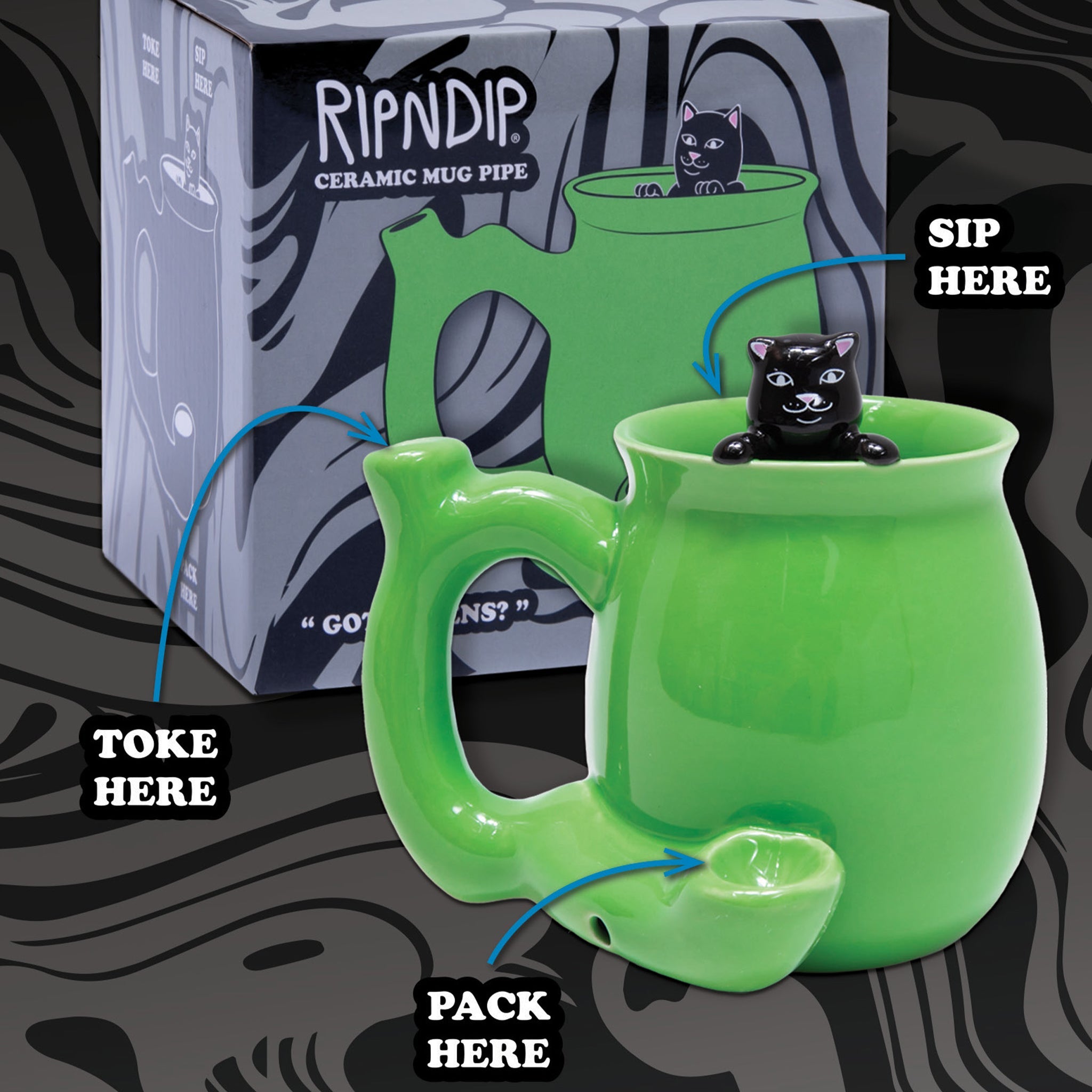 RIPNDIP Jermal Wake / Bake Mug (Green)