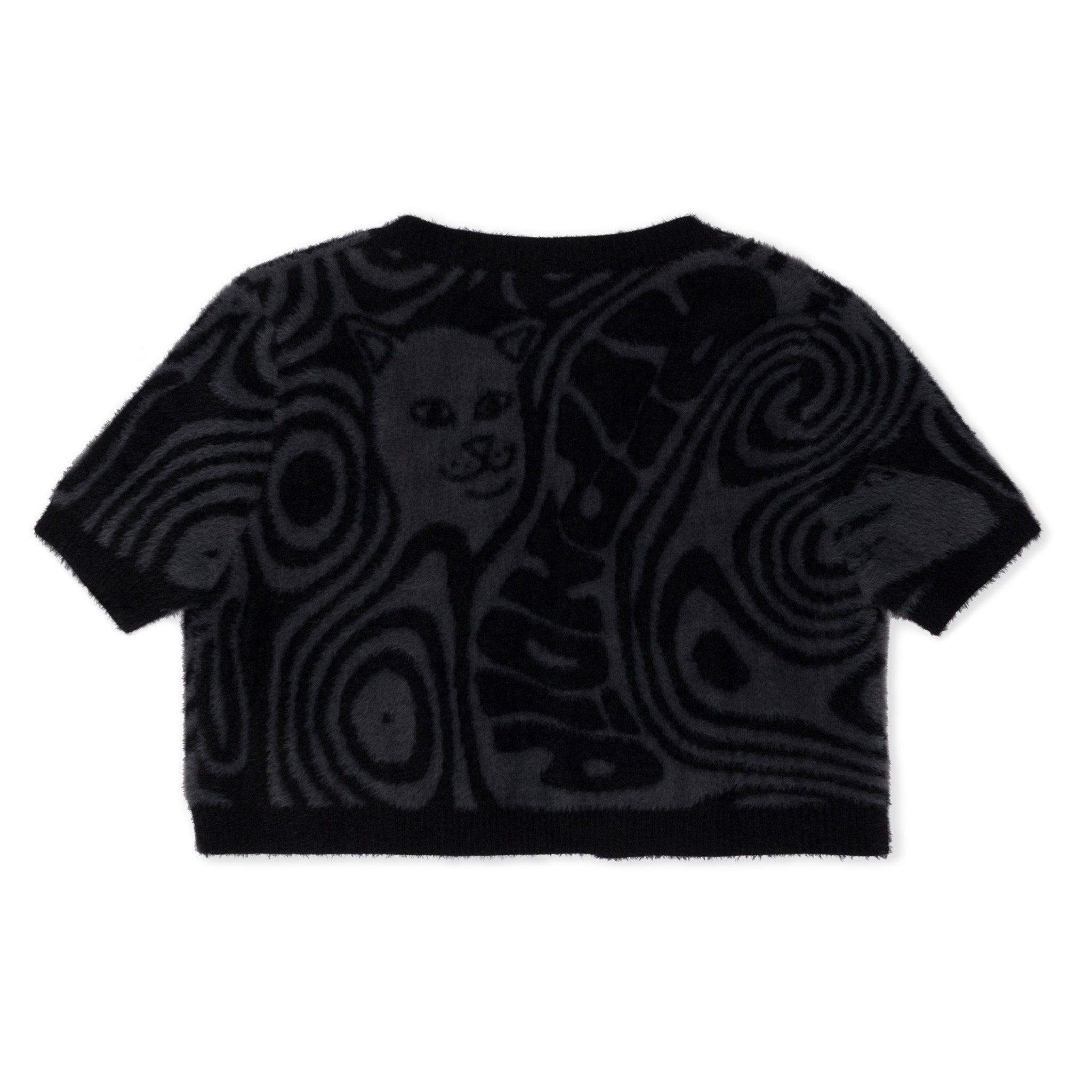 RIPNDIP Hypnotic Open Front Crop Top (Black)
