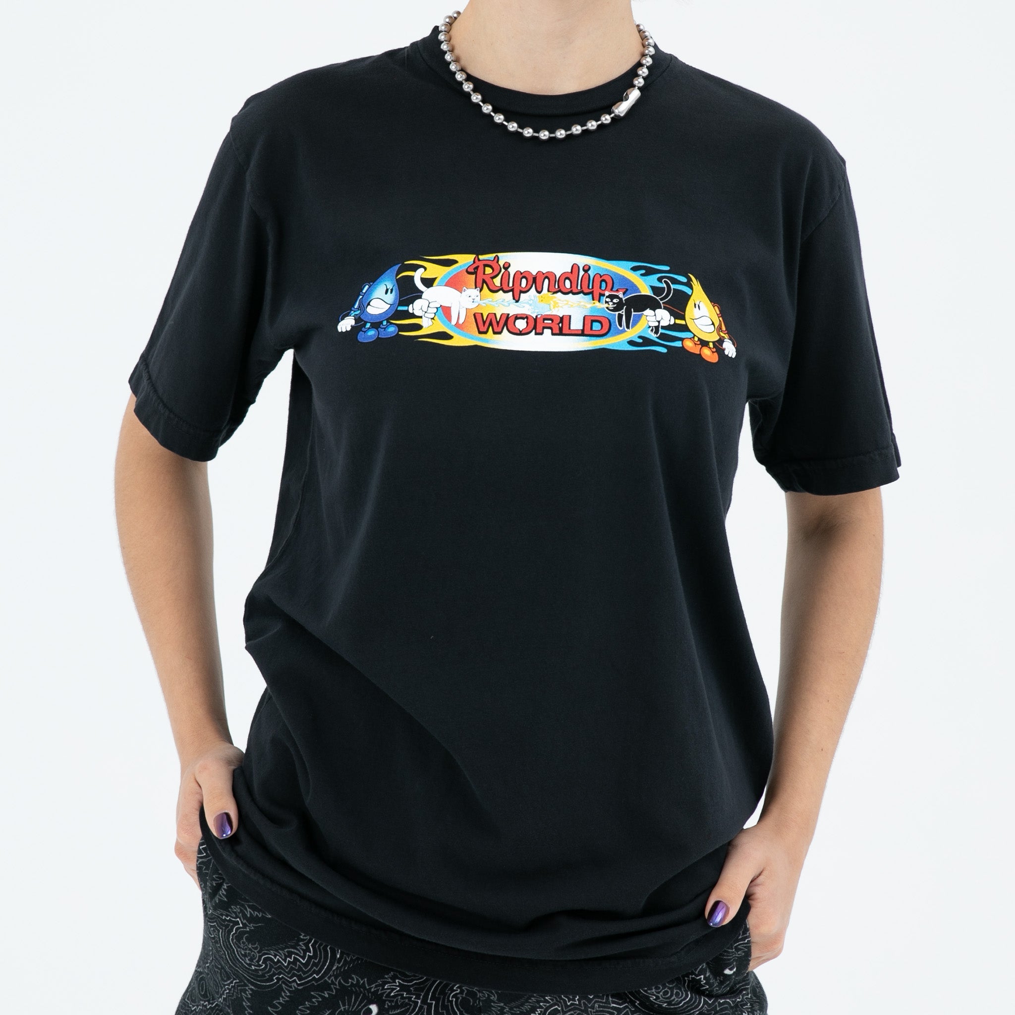 RIPNDIP Water Nerm Vs Flame Jerm Tee (Vintage Black)