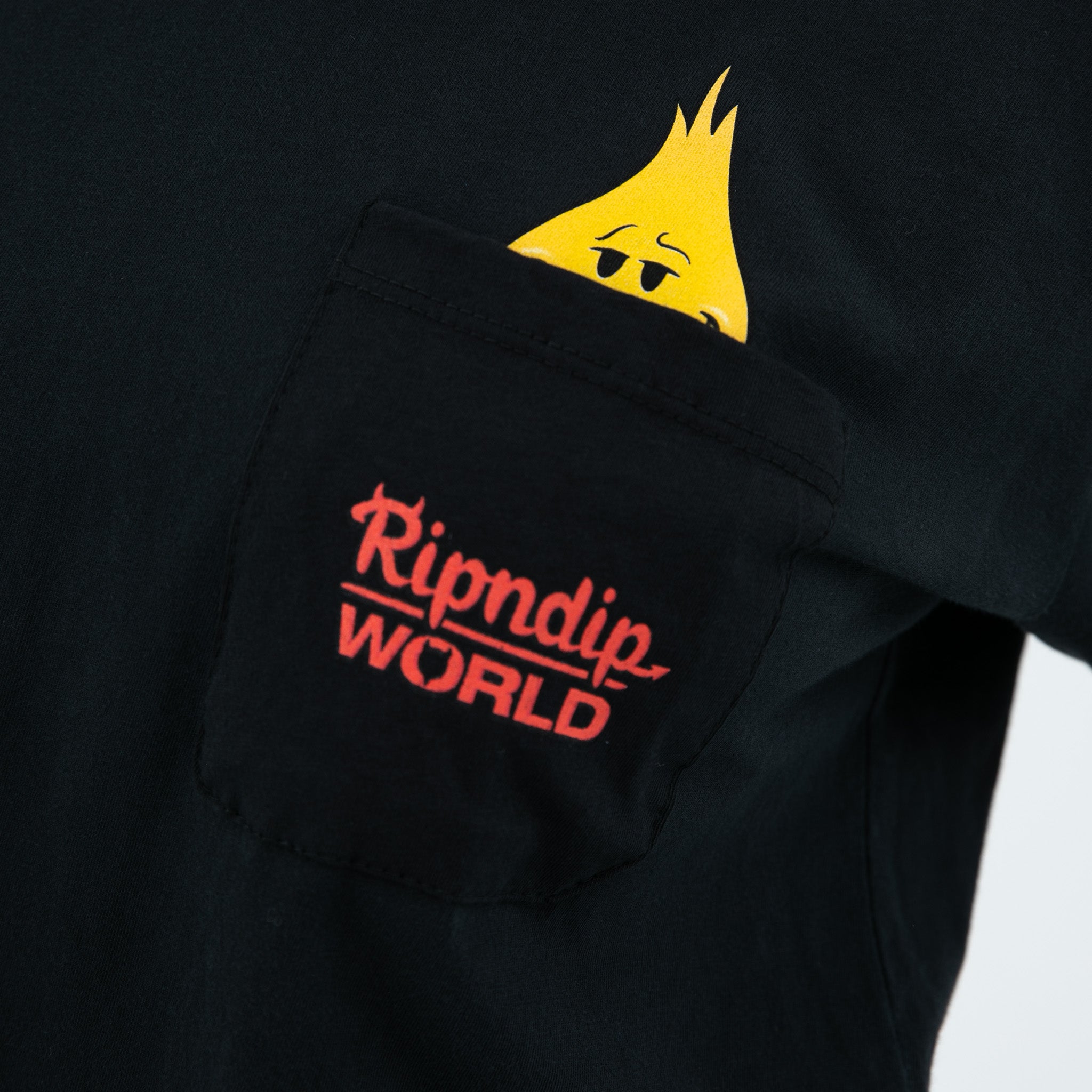 RIPNDIP F U Flameboy Pocket Tee (Vintage Black)