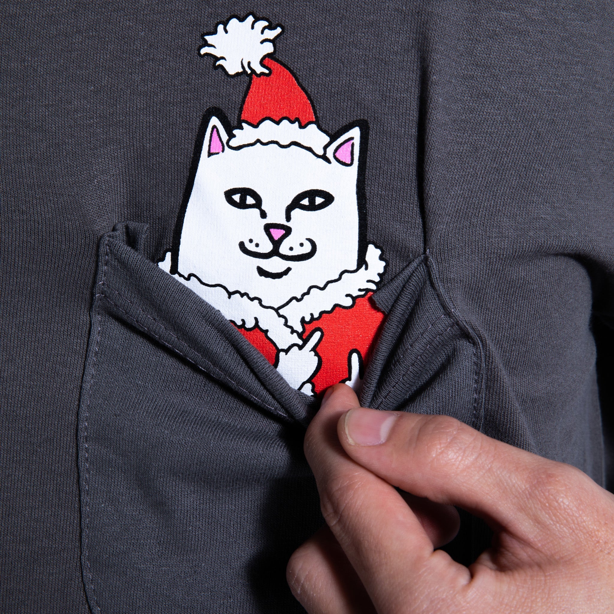 RIPNDIP Lord Santa Pocket Tee (Charcoal)